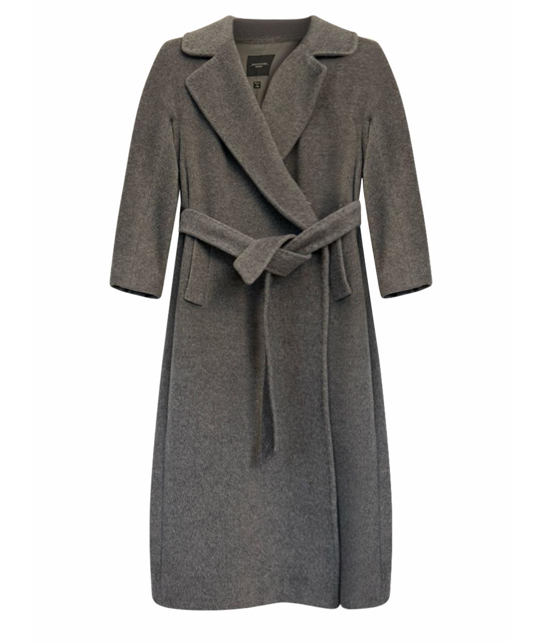 WEEKEND MAX MARA Серое шерстяное пальто, фото 1