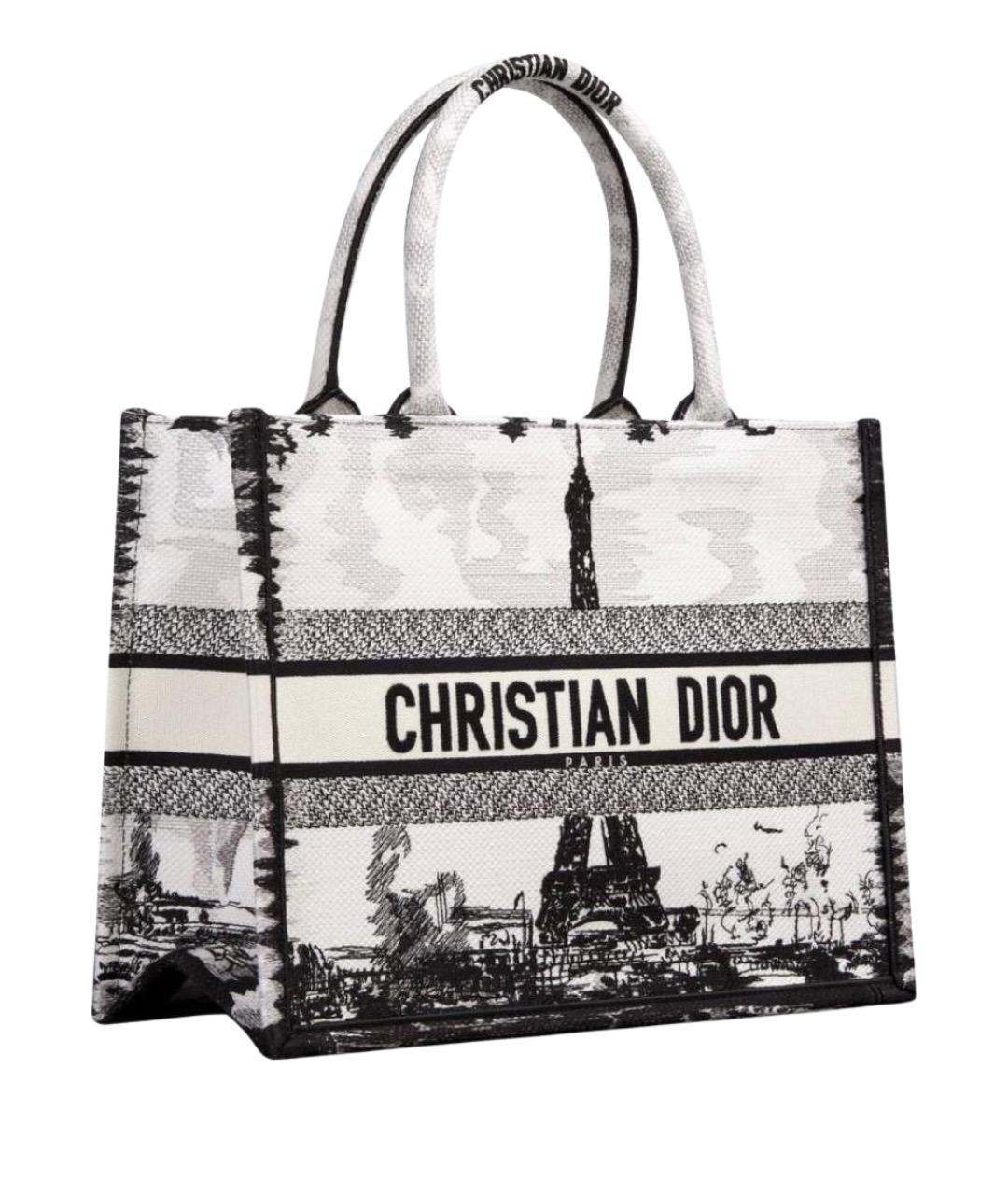 CHRISTIAN DIOR Черная тканевая сумка тоут, фото 1