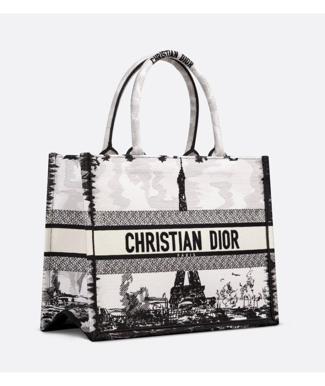 CHRISTIAN DIOR Черная тканевая сумка тоут, фото 9