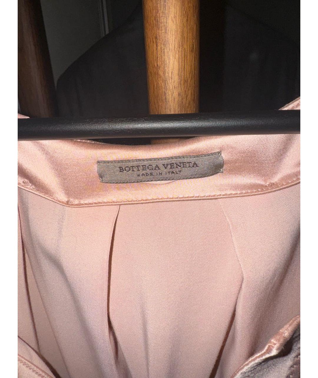 BOTTEGA VENETA Розовое вискозное вечернее платье, фото 4