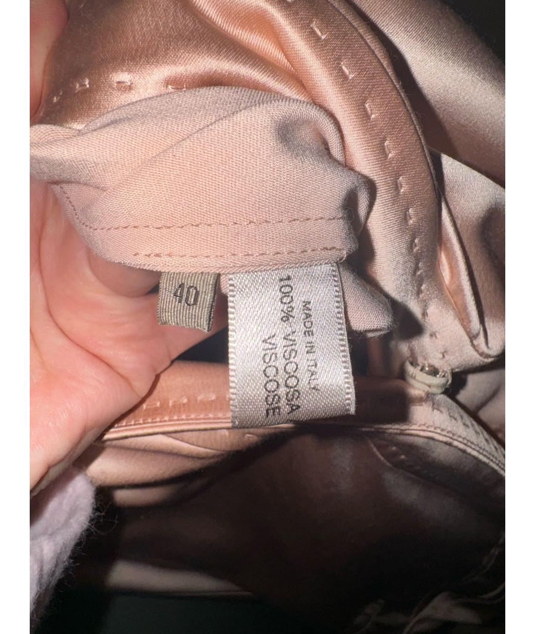 BOTTEGA VENETA Розовое вискозное вечернее платье, фото 3