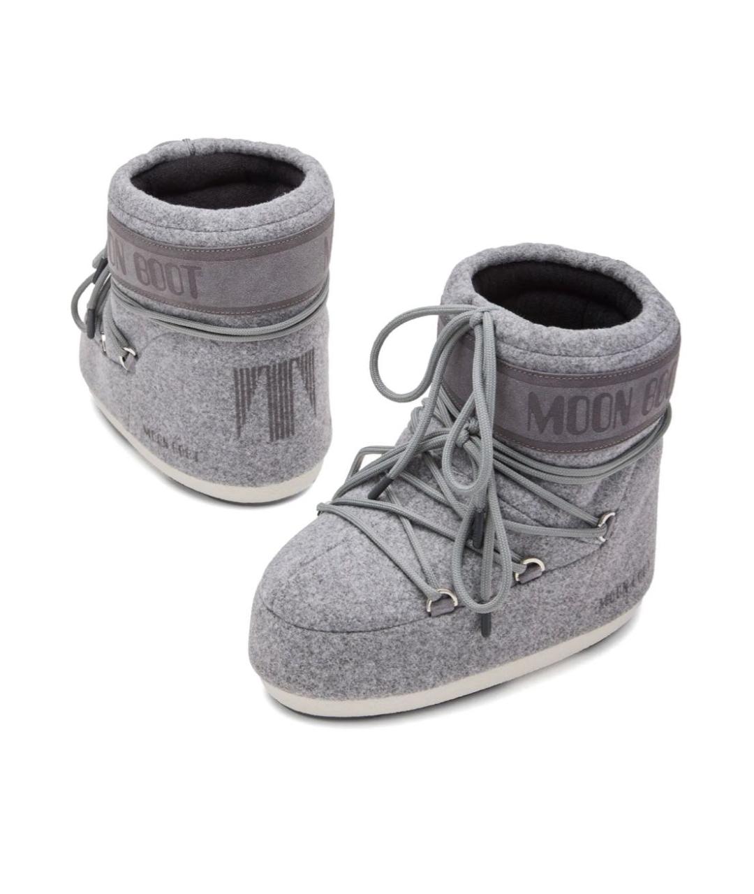 MOON BOOT Серые ботинки, фото 4