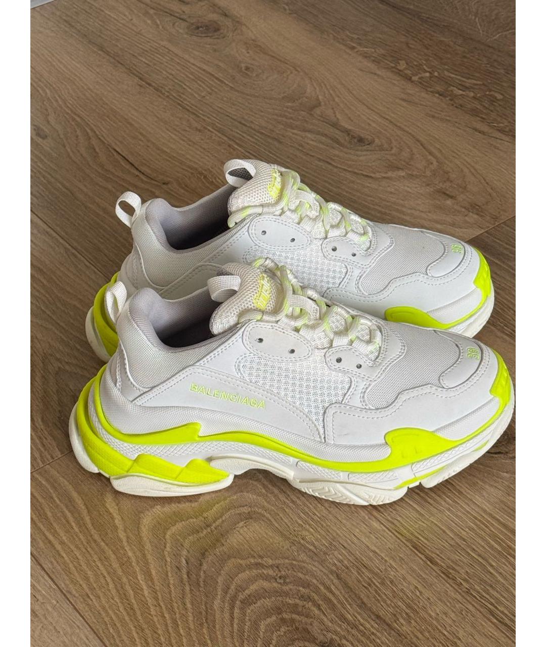 BALENCIAGA Белые текстильные кроссовки, фото 3