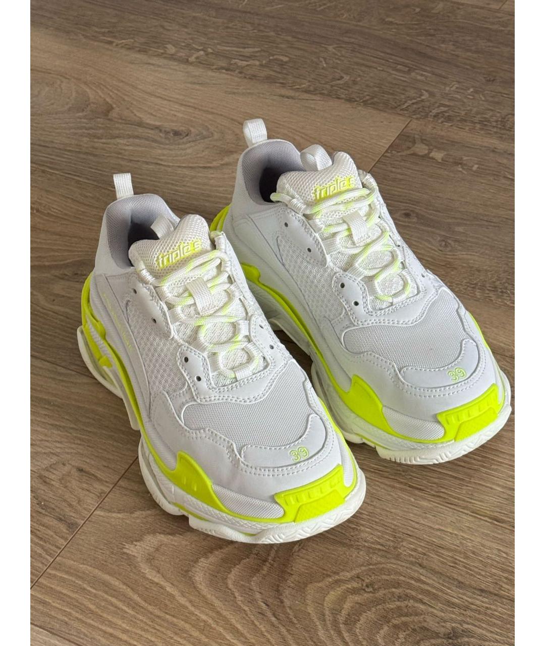 BALENCIAGA Белые текстильные кроссовки, фото 4