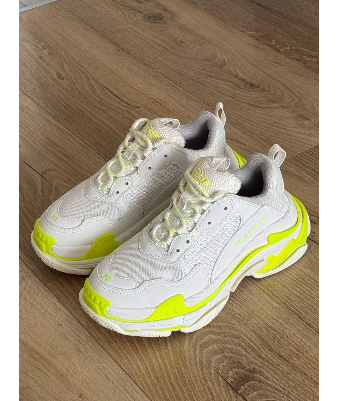 BALENCIAGA Белые текстильные кроссовки, фото 5