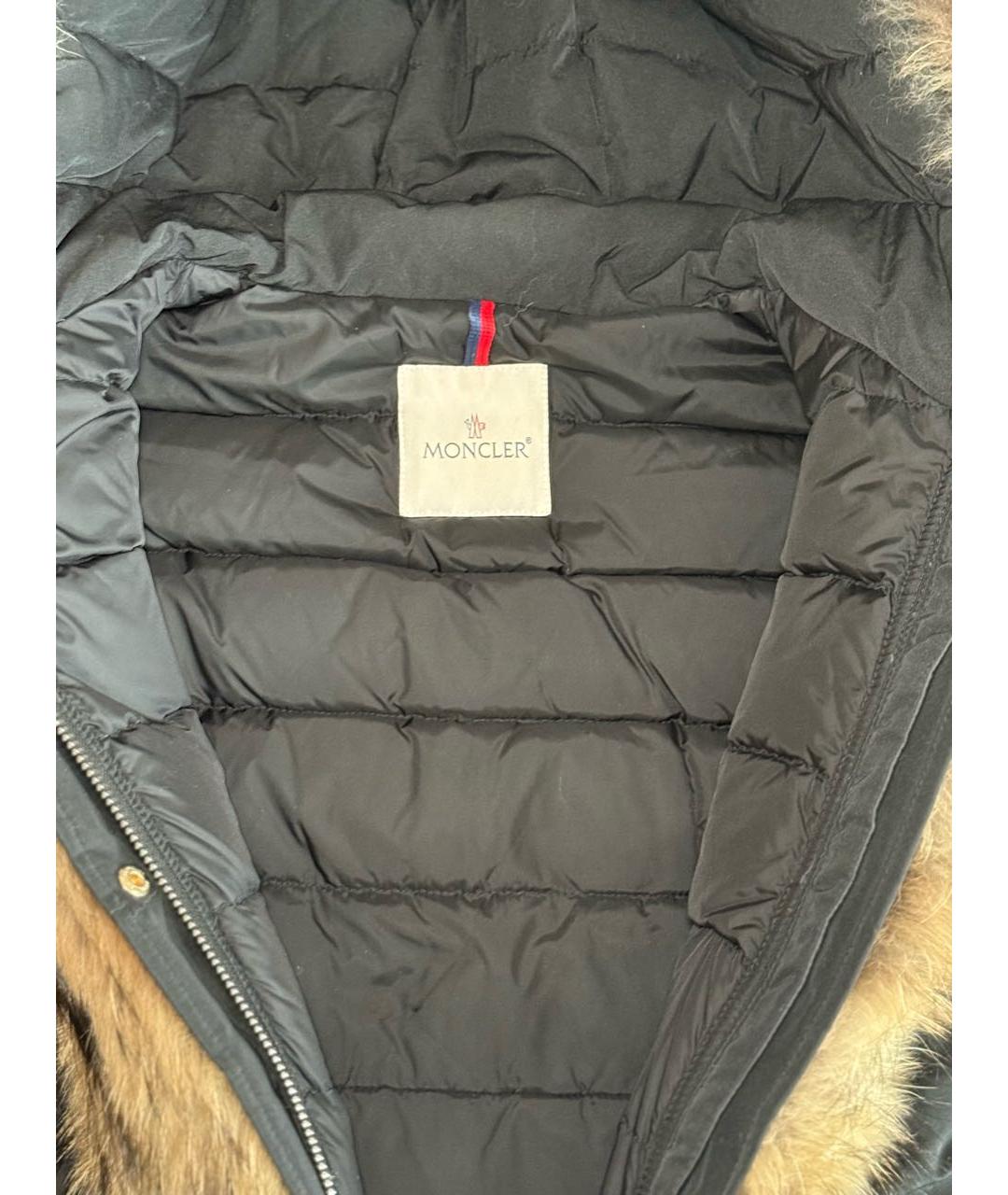 MONCLER Черный пуховик, фото 2