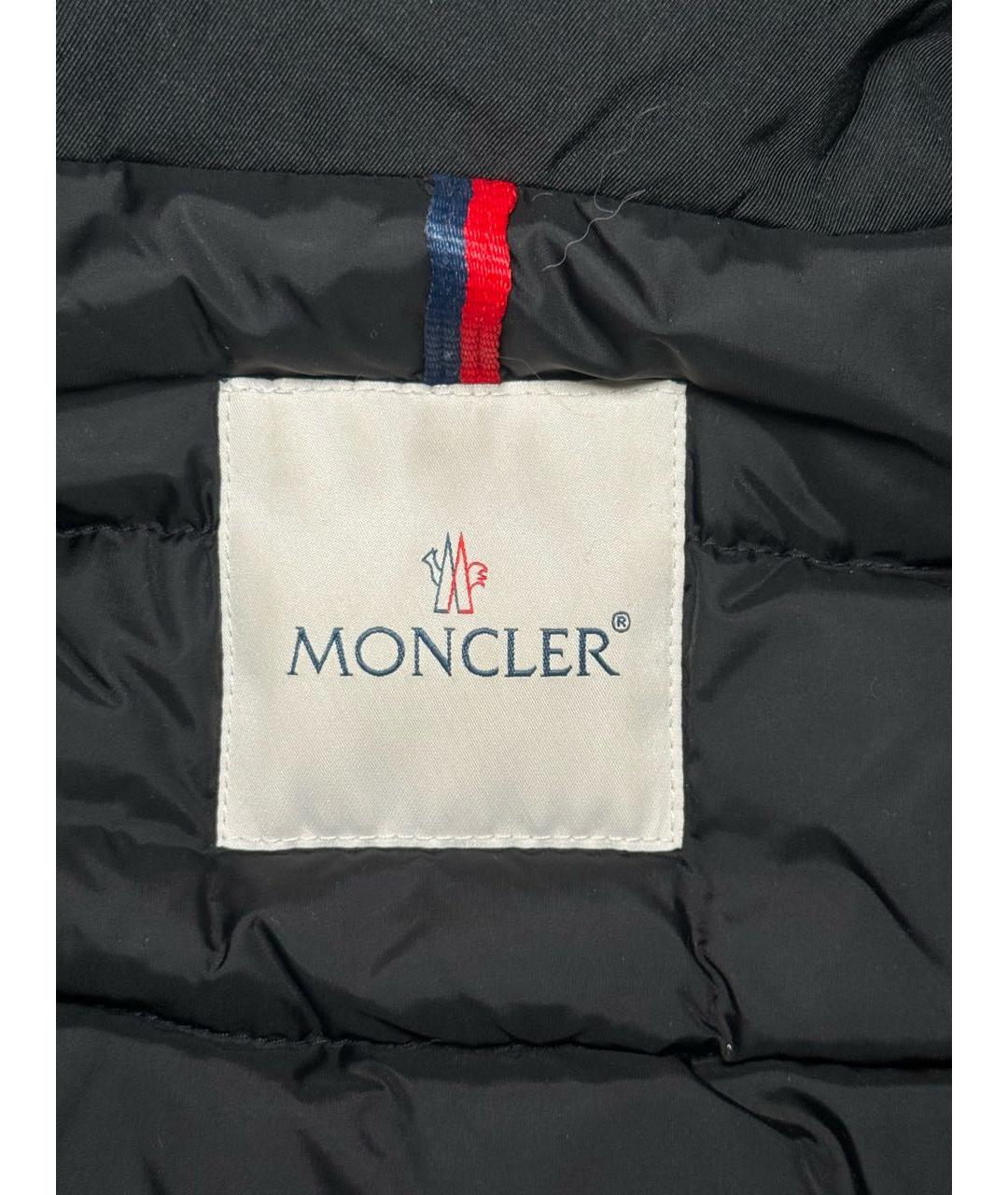 MONCLER Черный пуховик, фото 3