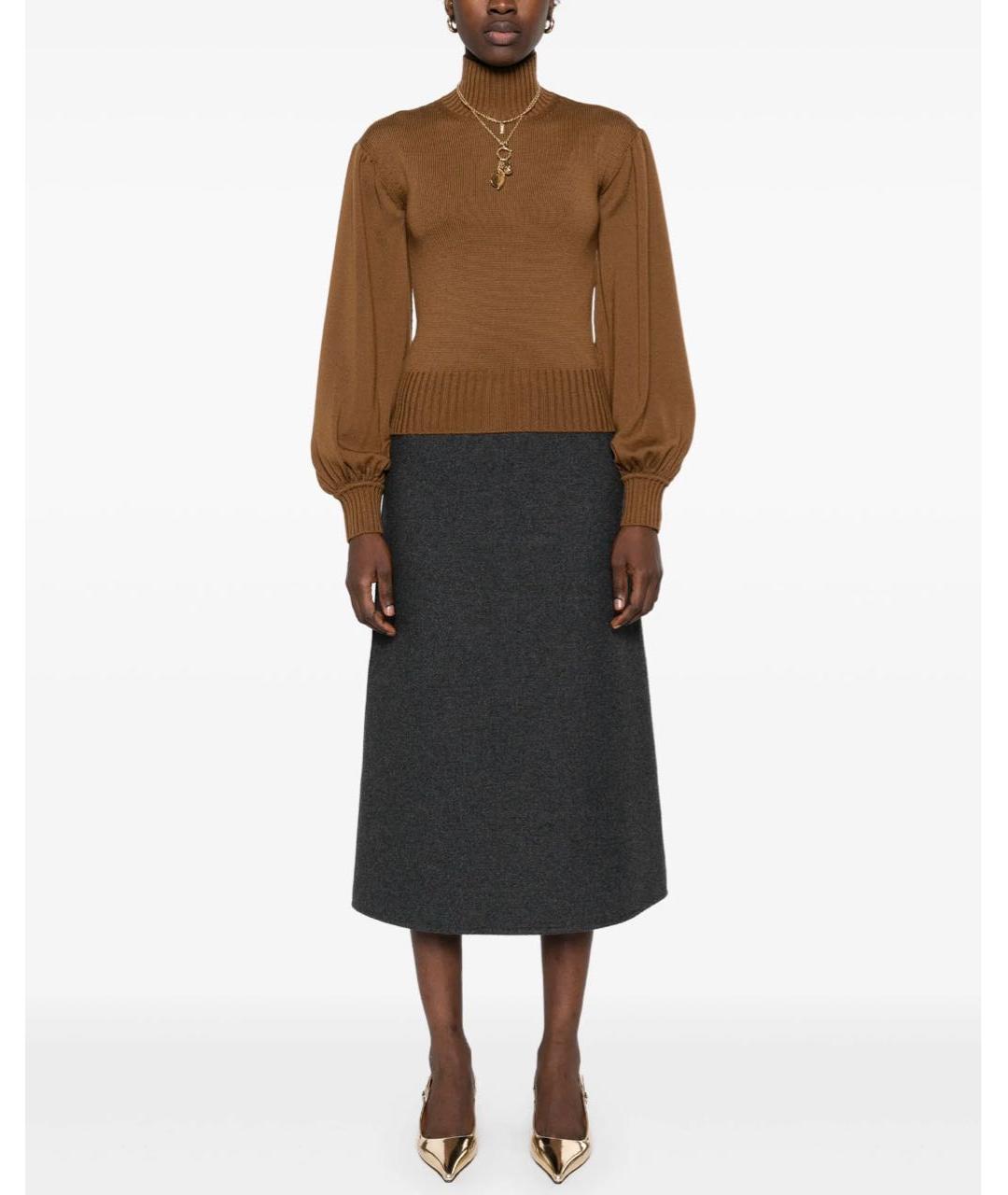 MAX MARA Коричневый джемпер / свитер, фото 2