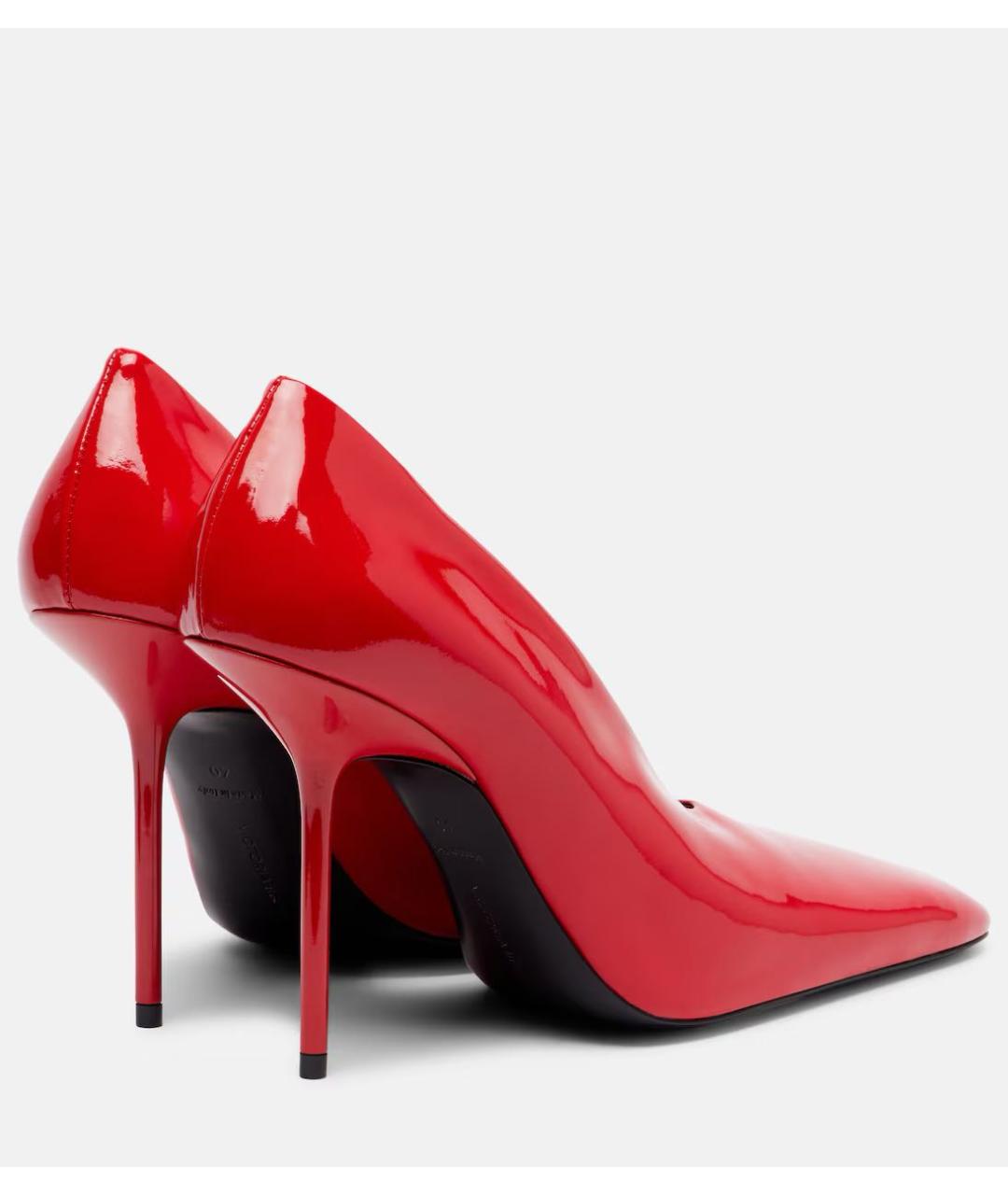 VICTORIA BECKHAM Красные кожаные туфли, фото 3