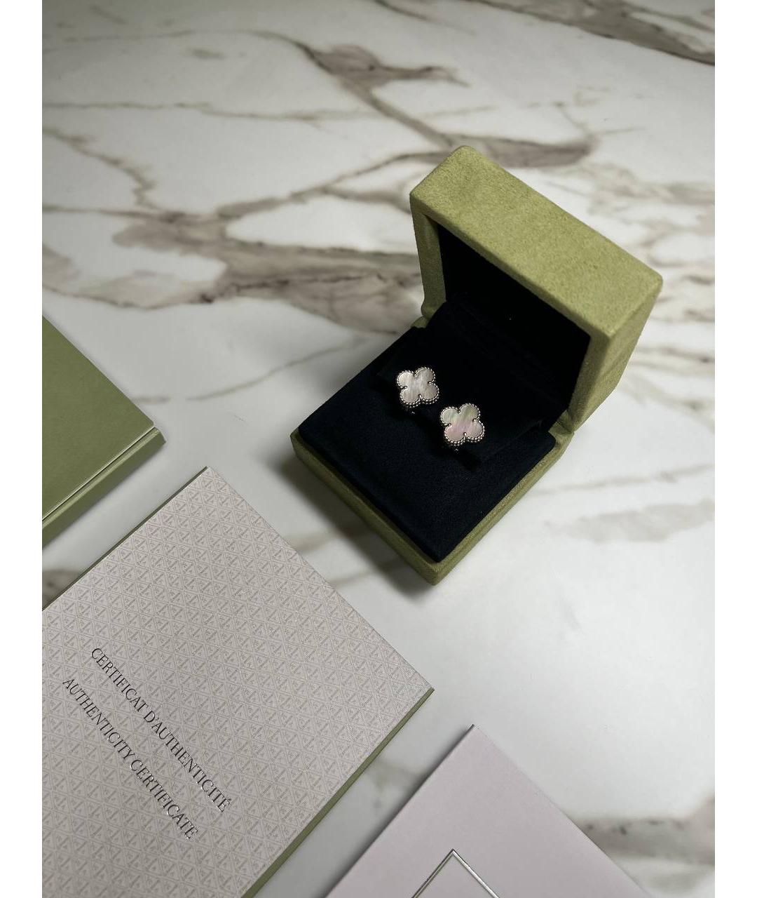 VAN CLEEF & ARPELS Золотые серьги из белого золота, фото 3