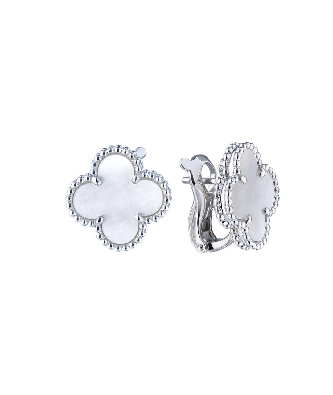 VAN CLEEF & ARPELS Золотые серьги из белого золота, фото 4