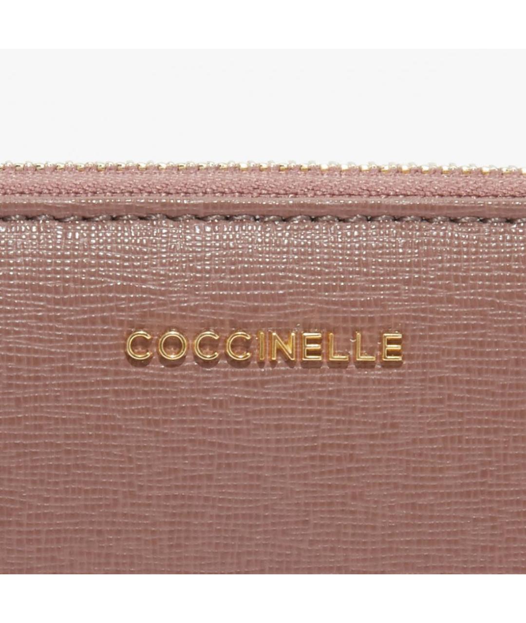 COCCINELLE Бежевый кожаный кошелек, фото 2