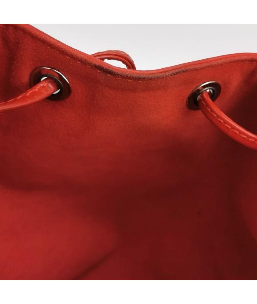 LOUIS VUITTON Красная кожаная сумка через плечо, фото 5