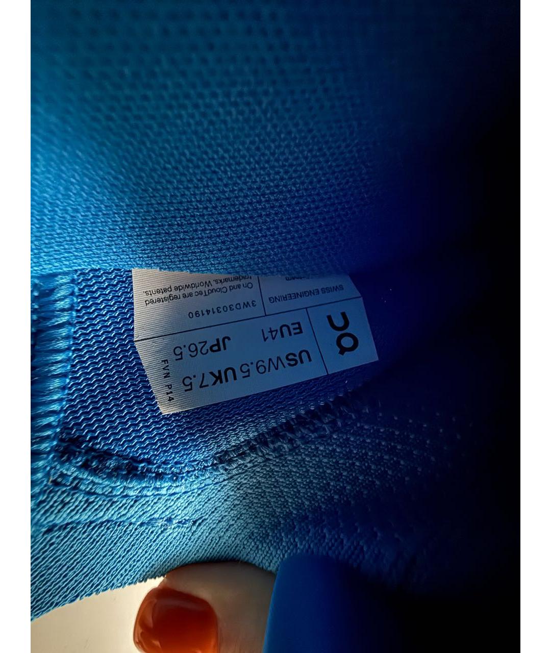 LOEWE Синие текстильные кроссовки, фото 6