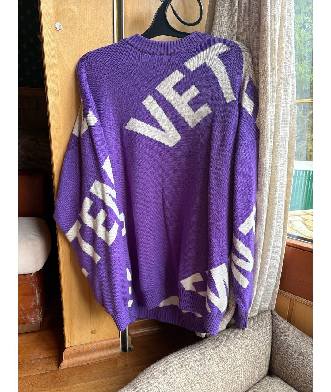 VETEMENTS Фиолетовый шерстяной джемпер / свитер, фото 7