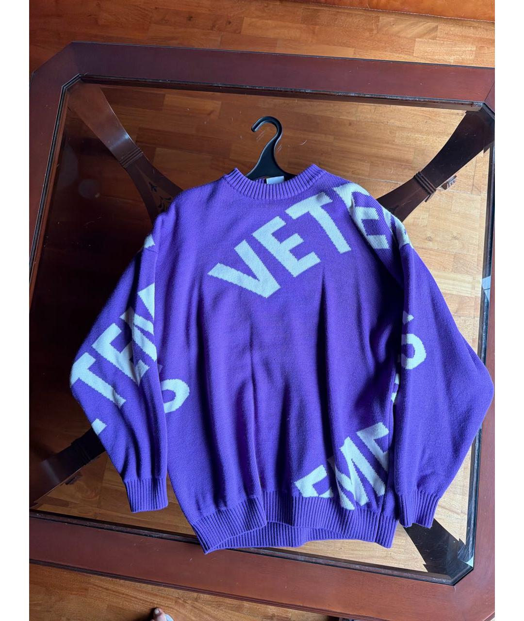 VETEMENTS Фиолетовый шерстяной джемпер / свитер, фото 5