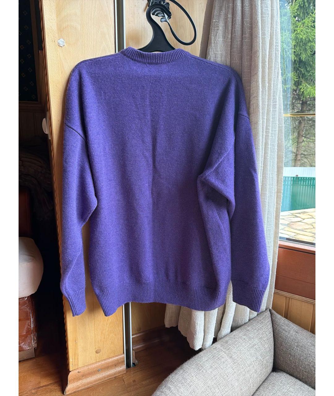 BALENCIAGA Фиолетовый кашемировый джемпер / свитер, фото 2