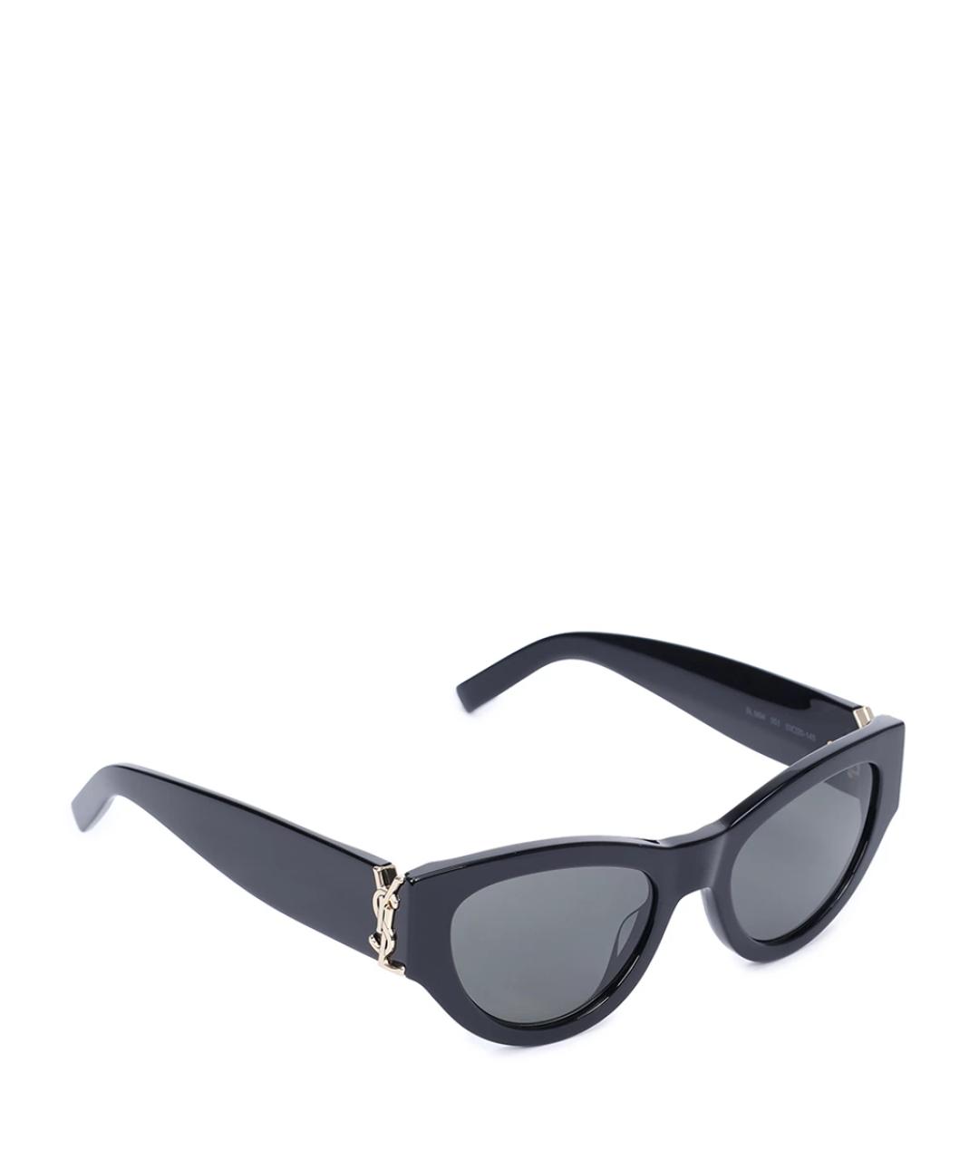 SAINT LAURENT Черные пластиковые солнцезащитные очки, фото 2