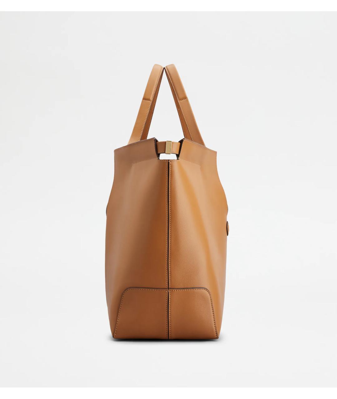 TOD'S Бежевая кожаная сумка тоут, фото 2