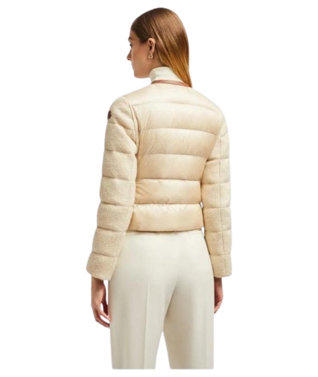 MONCLER Бежевый шерстяной пуховик, фото 3