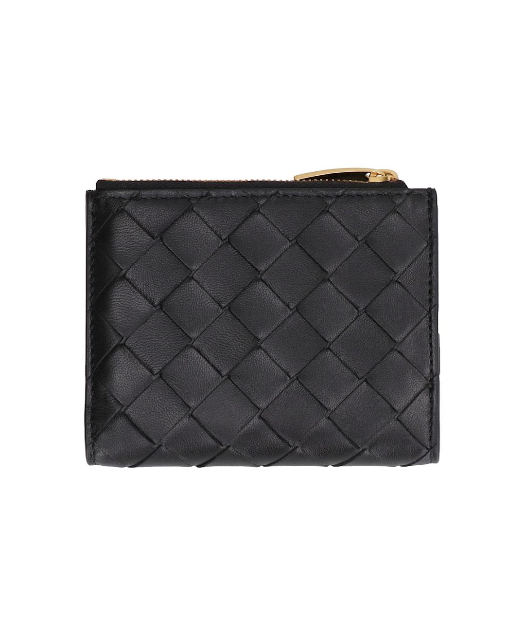 BOTTEGA VENETA Черный кожаный кошелек, фото 1