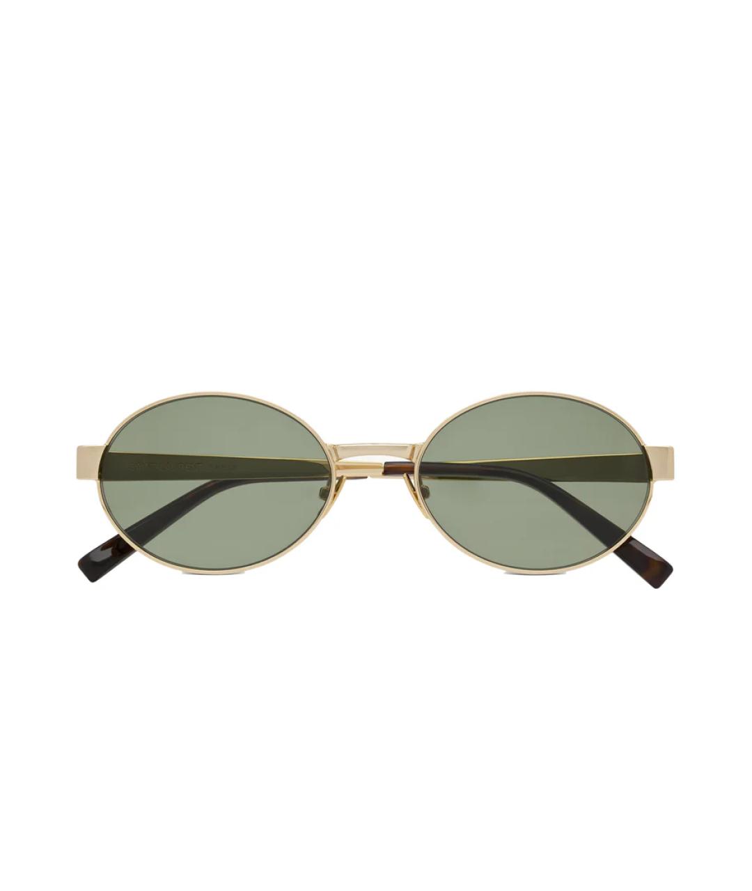 SAINT LAURENT Золотые солнцезащитные очки, фото 1