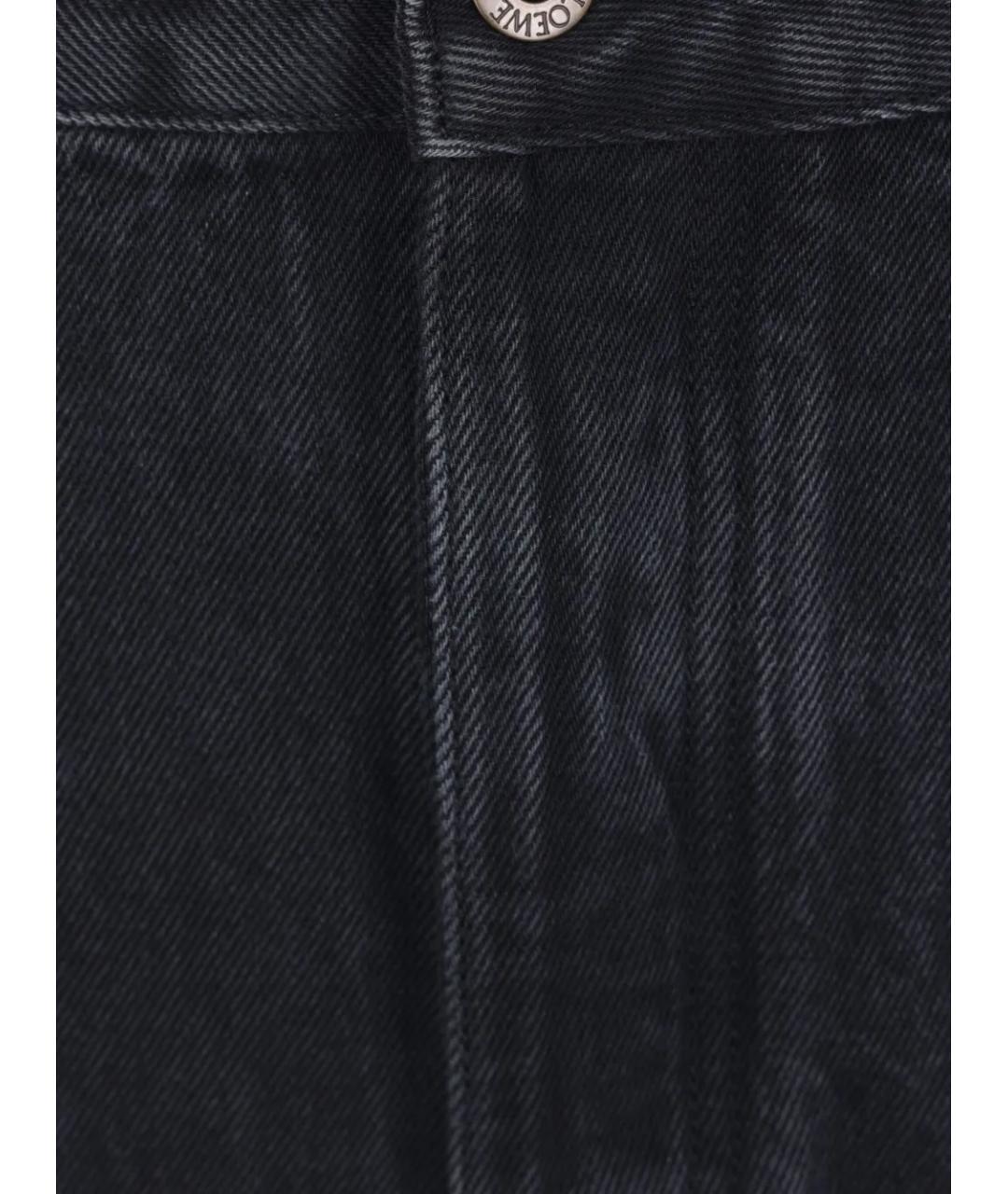 LOEWE Черные хлопковые прямые джинсы, фото 3