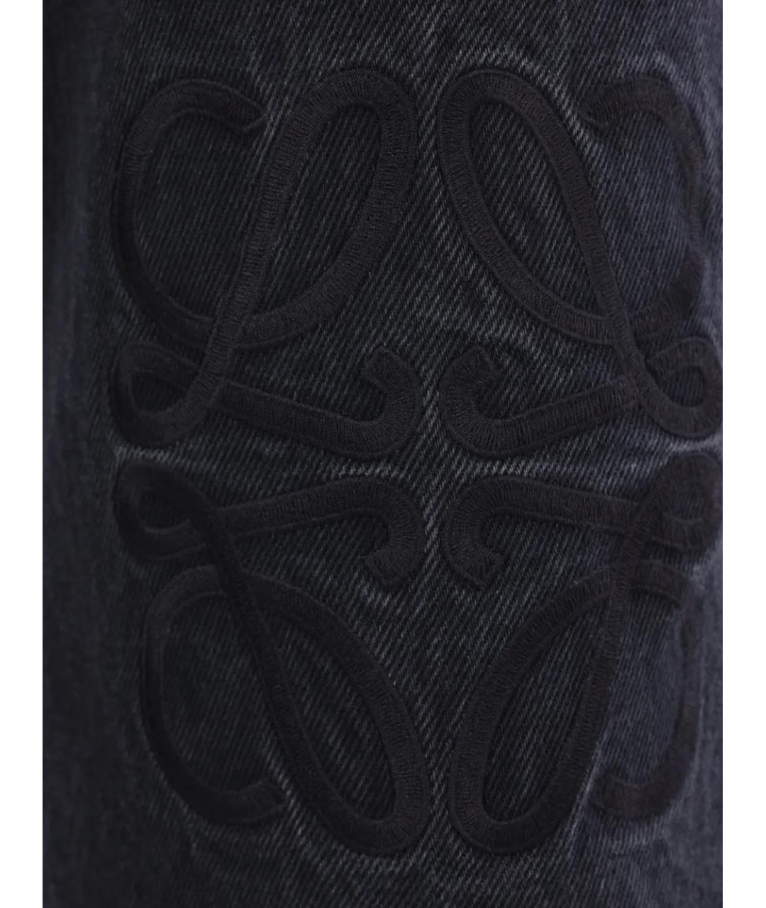 LOEWE Черные хлопковые прямые джинсы, фото 4