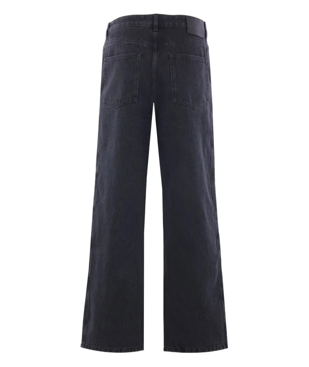 LOEWE Черные хлопковые прямые джинсы, фото 2