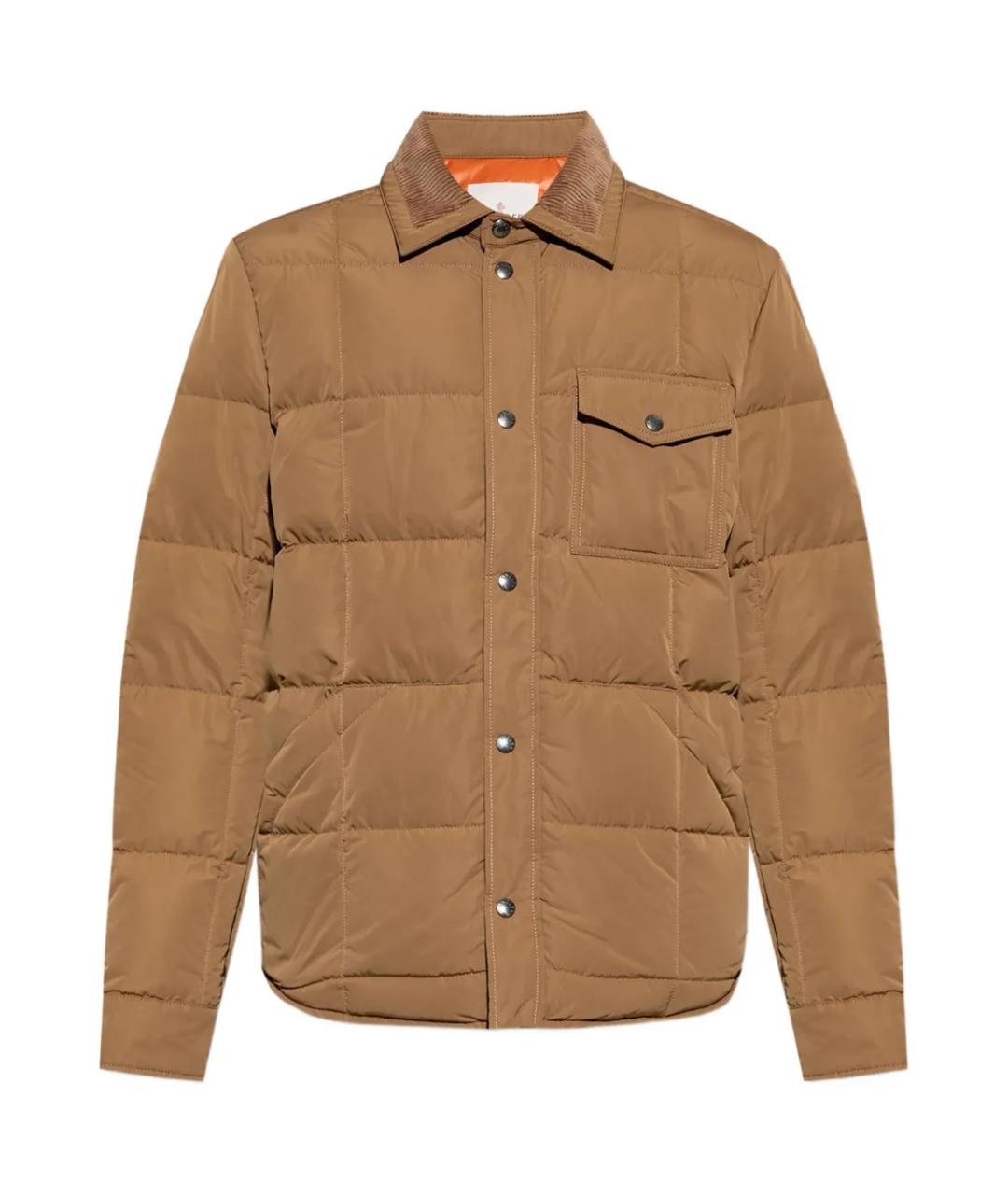 MONCLER Бежевая полиэстеровая куртка, фото 1