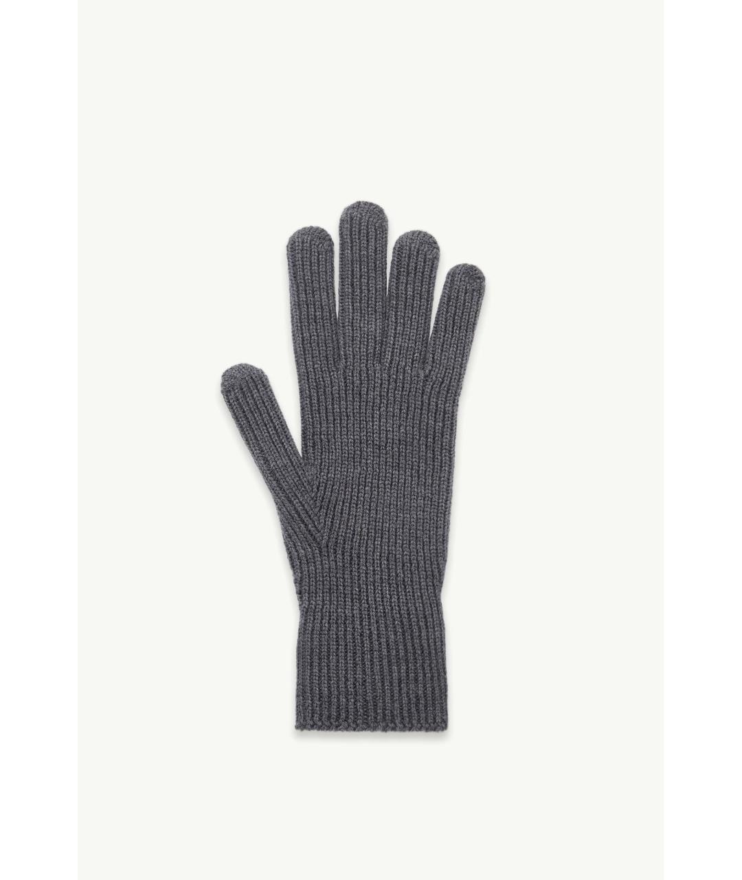 MONCLER Серые перчатки, фото 2