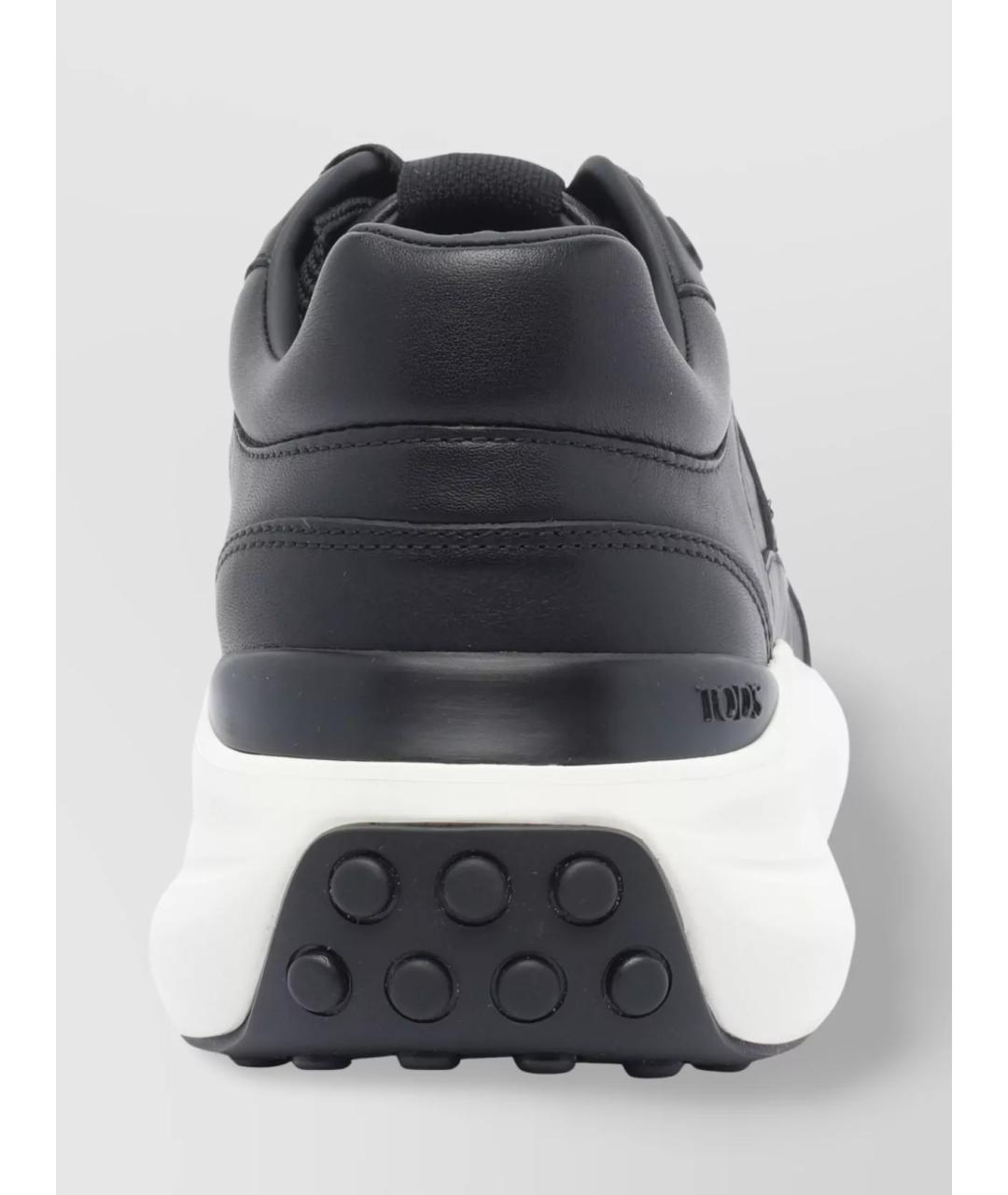 TOD'S Черные кожаные кроссовки, фото 4