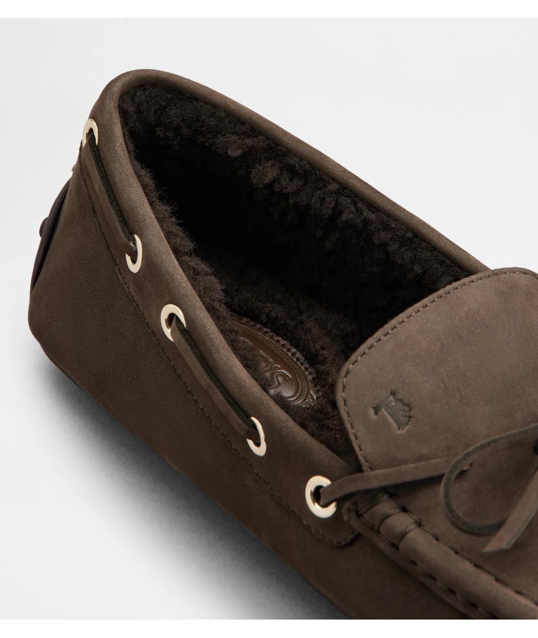 TOD'S Коричневые нубуковые мокасины, фото 6