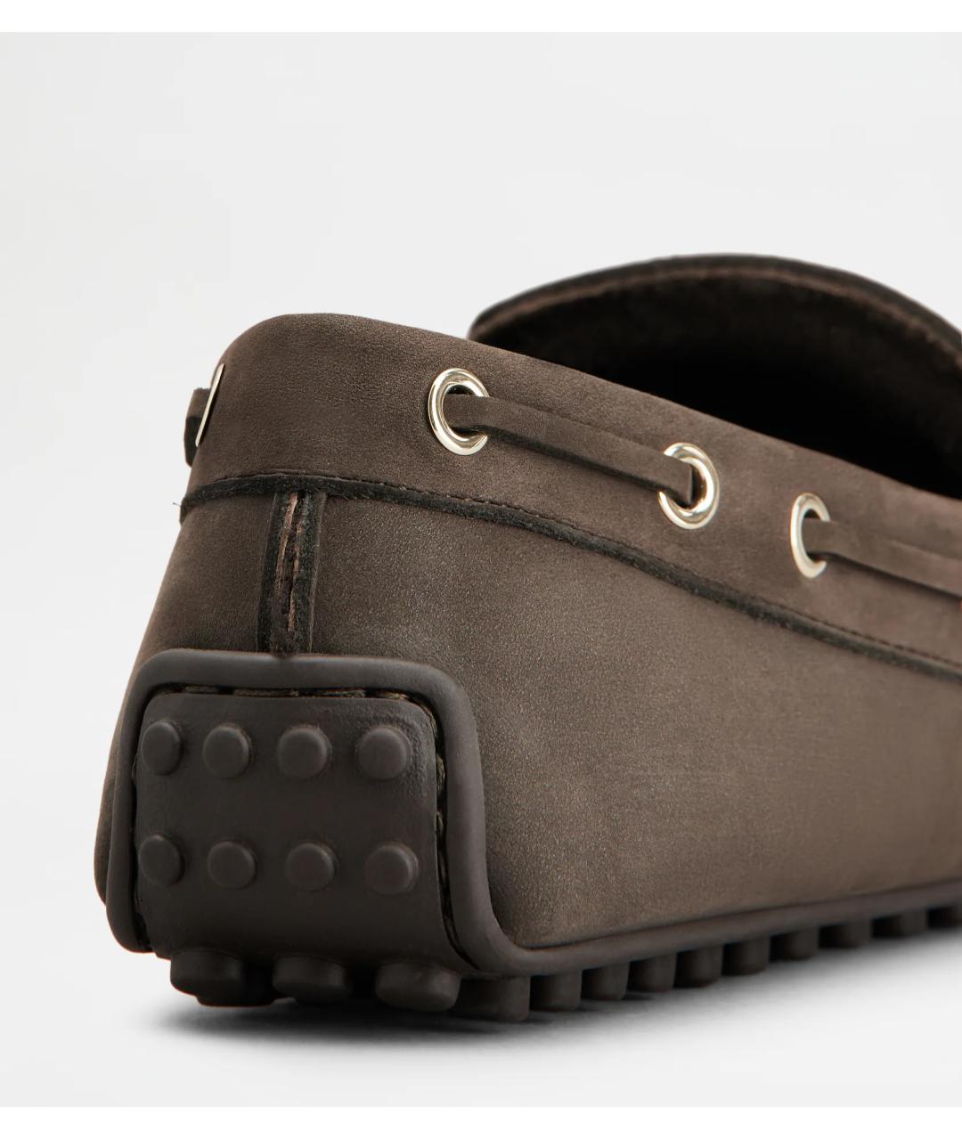 TOD'S Коричневые нубуковые мокасины, фото 5