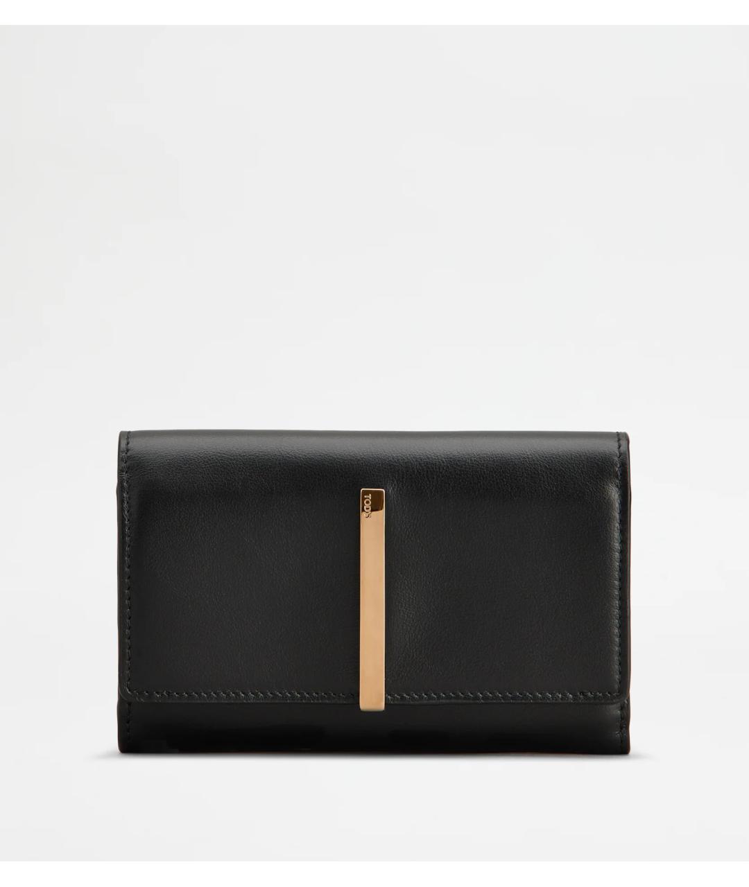 TOD'S Черный кожаный кошелек, фото 5