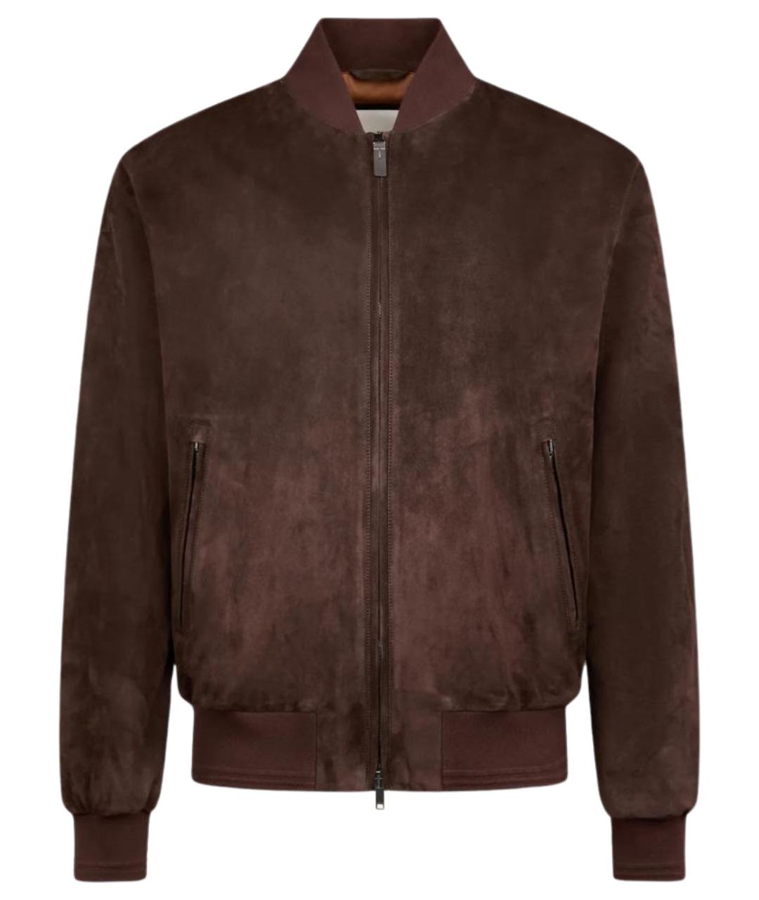 TOD'S Коричневая замшевая куртка, фото 1