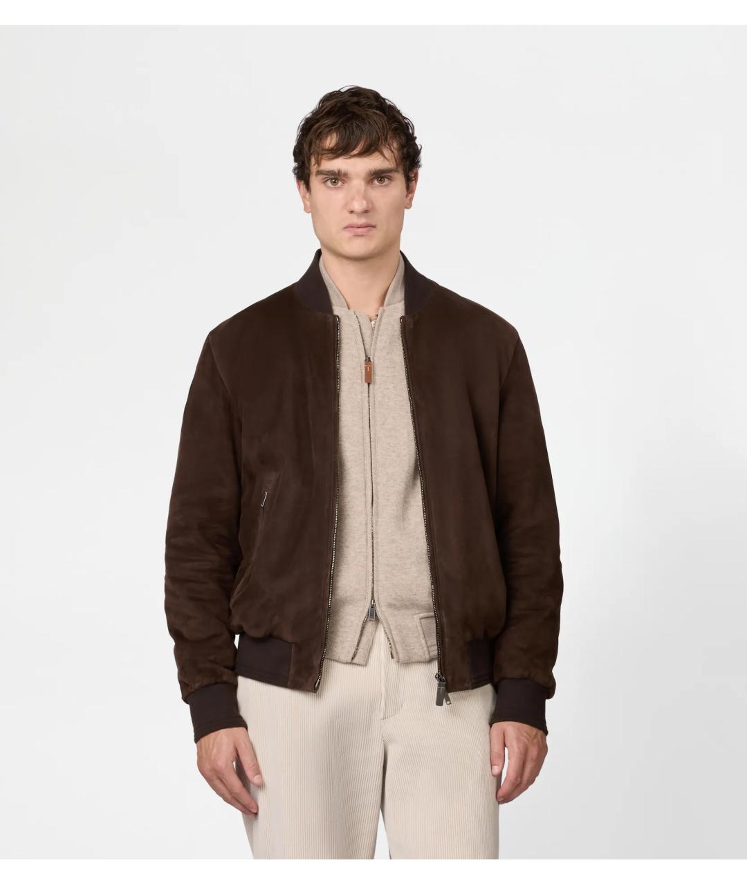 TOD'S Коричневая замшевая куртка, фото 3