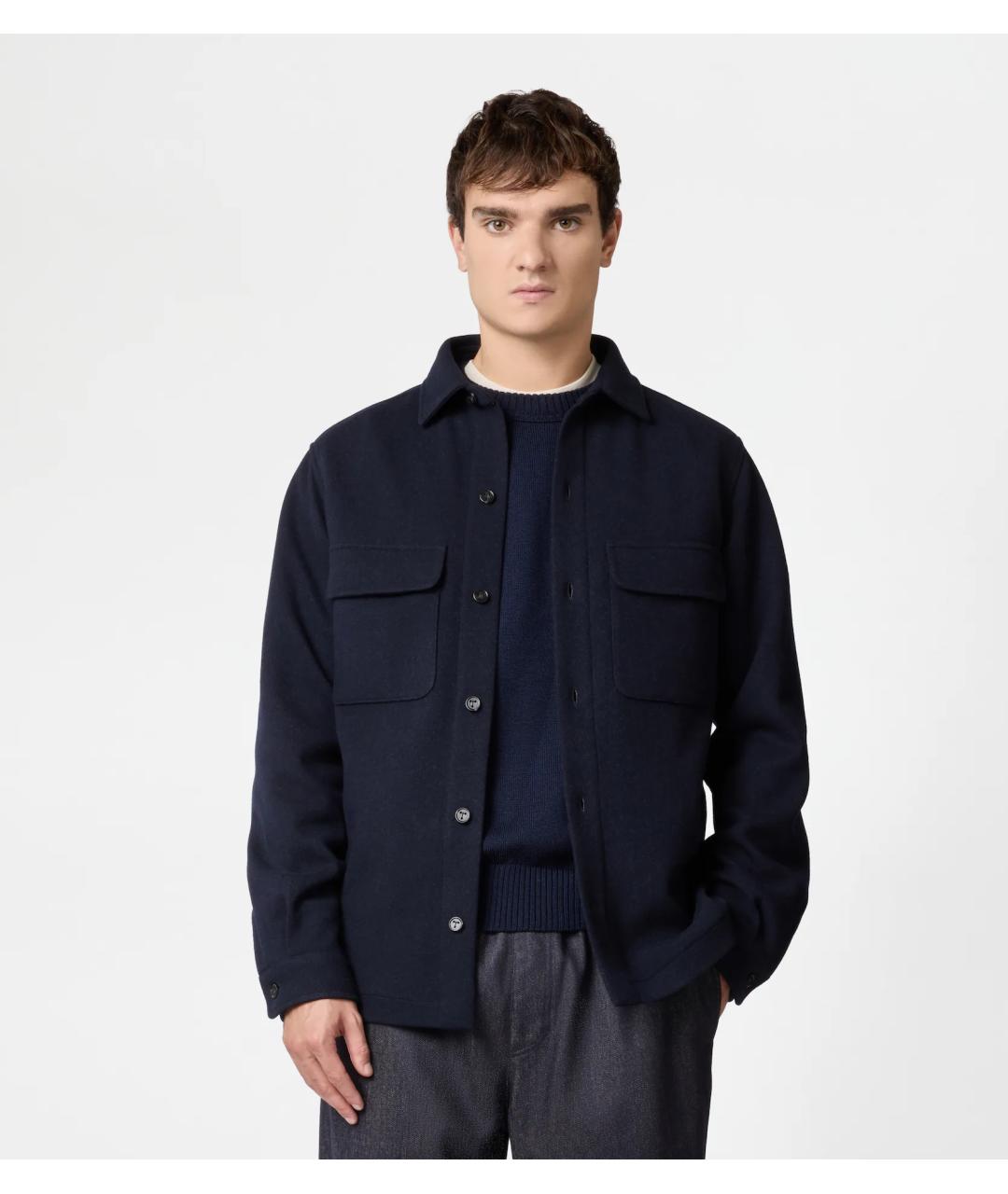 TOD'S Темно-синяя кашемировая куртка, фото 2