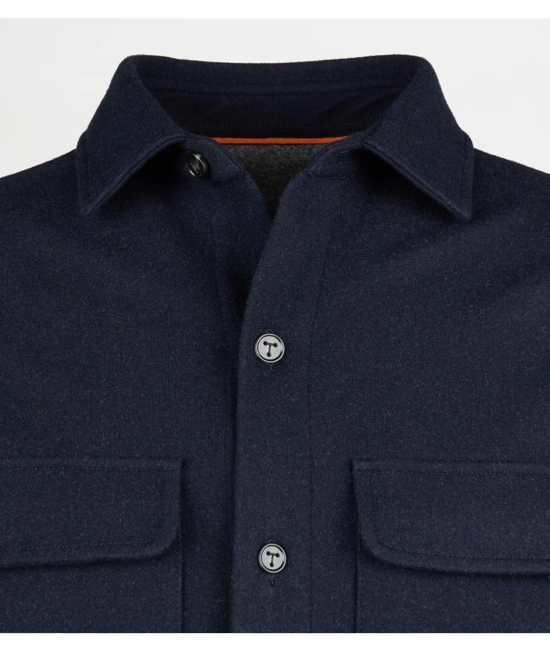 TOD'S Темно-синяя кашемировая куртка, фото 4