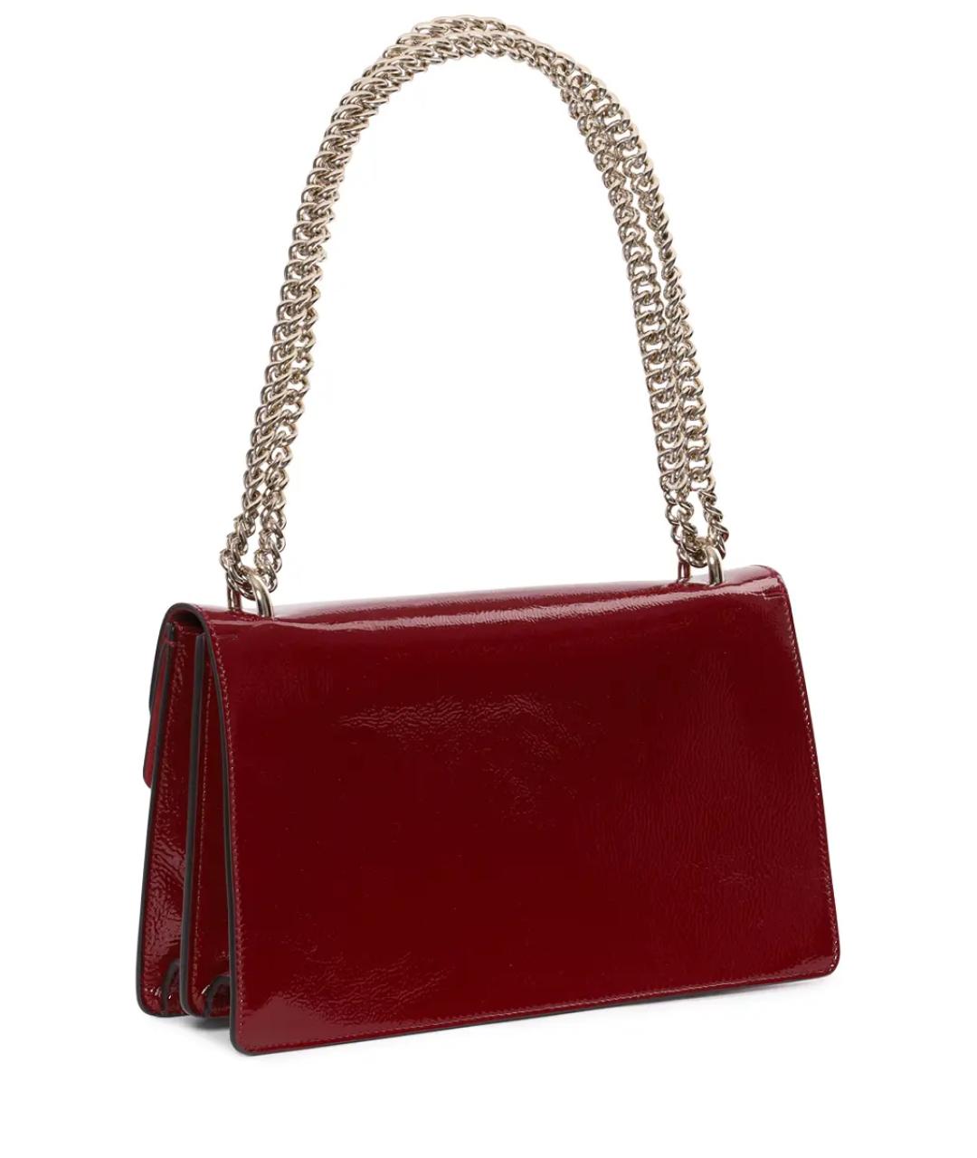 GUCCI Бордовая сумка через плечо из лакированной кожи, фото 2