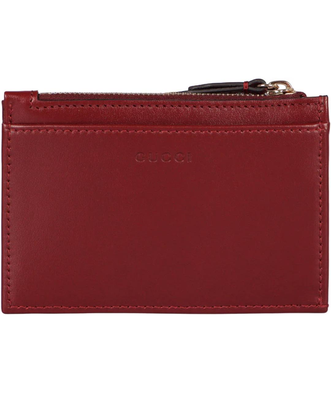 GUCCI Красный кожаный кошелек, фото 2
