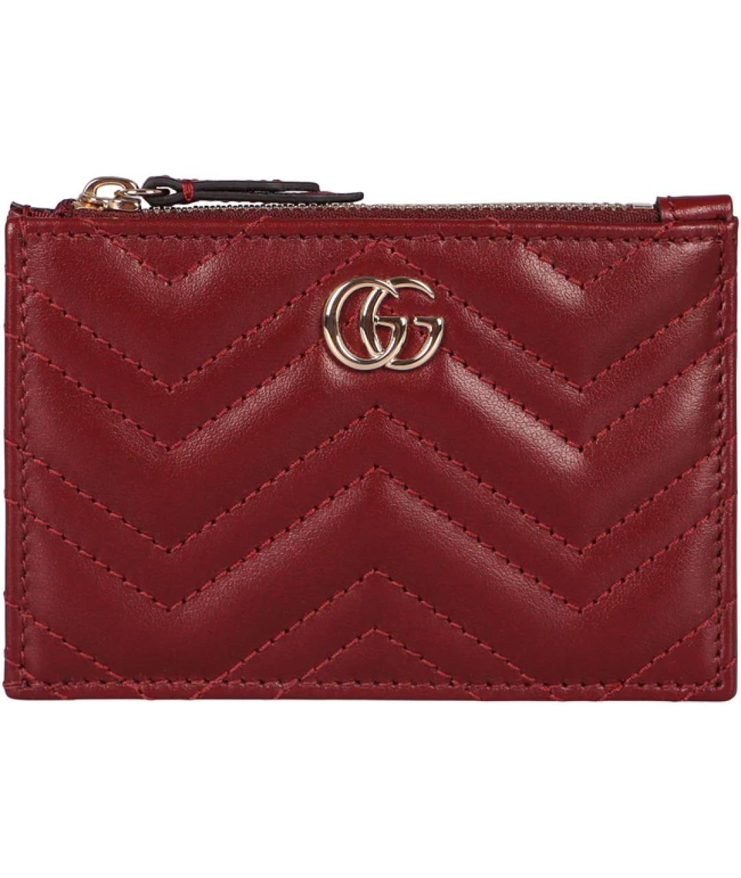 GUCCI Красный кожаный кошелек, фото 1