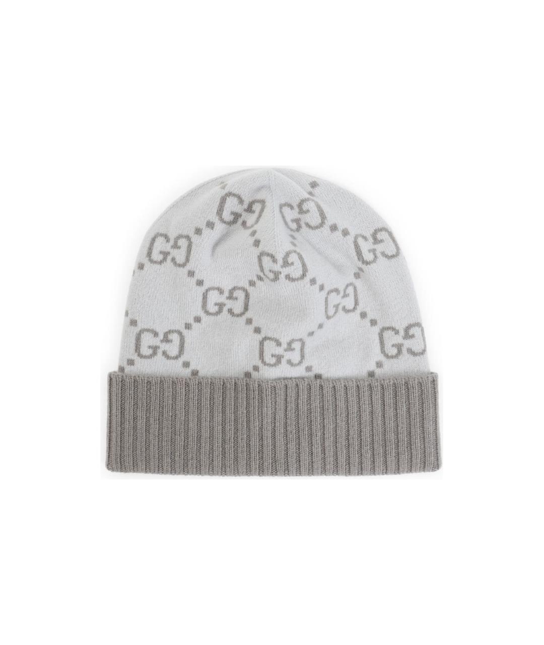 GUCCI Серая шерстяная шапка, фото 1