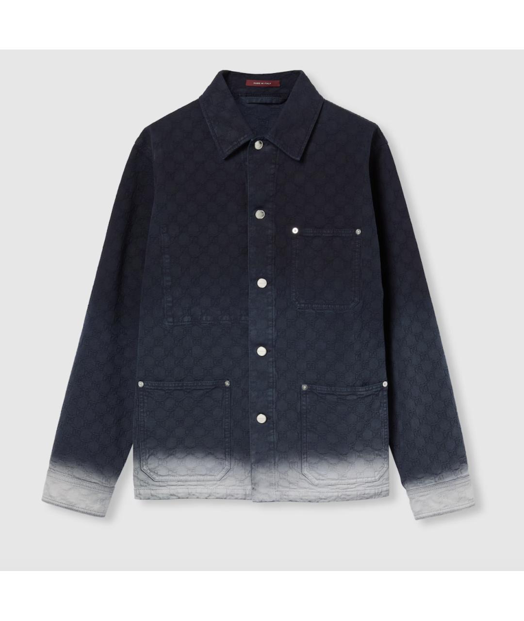 GUCCI Темно-синяя хлопковая куртка, фото 5