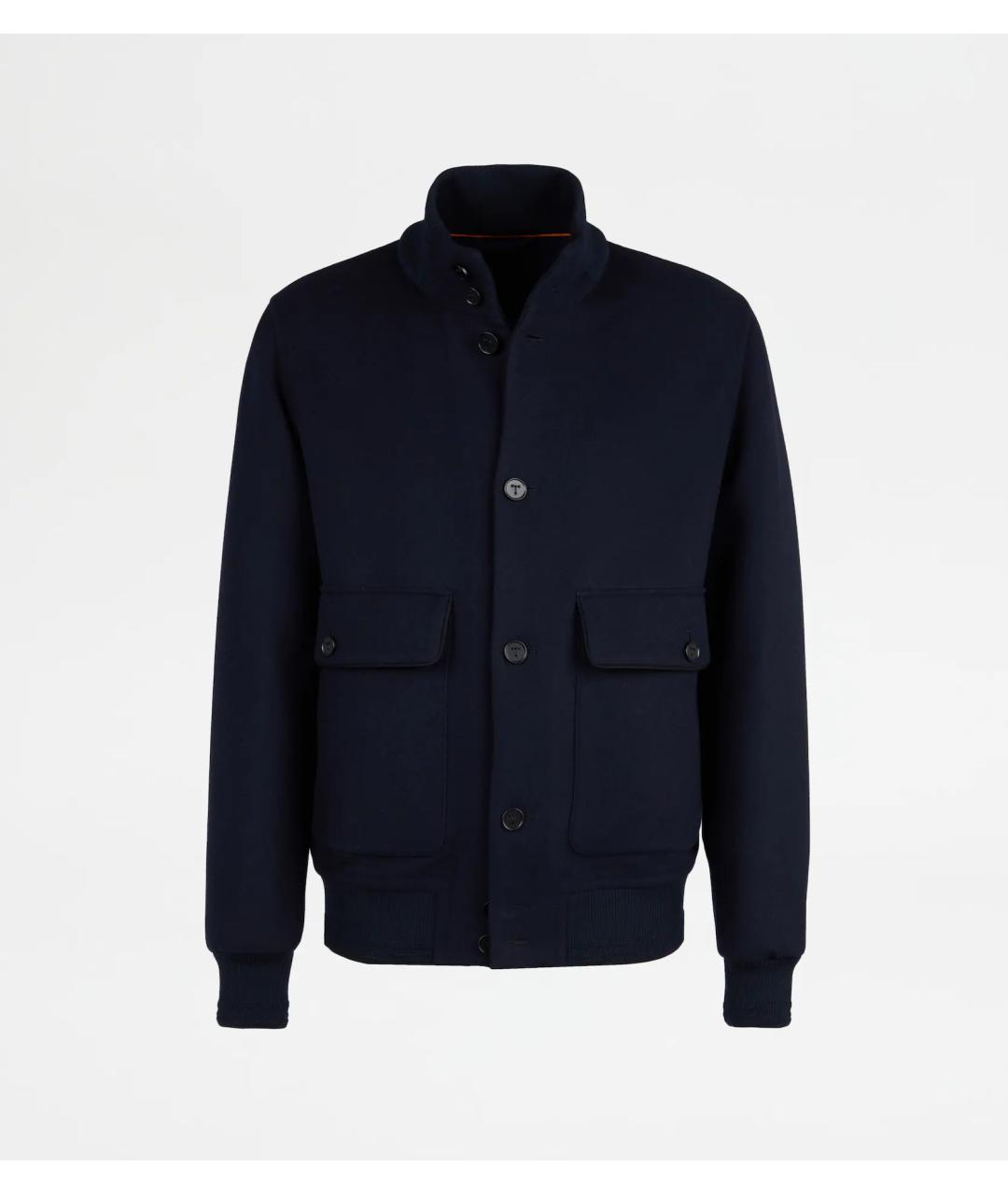 TOD'S Темно-синяя шерстяная куртка, фото 6