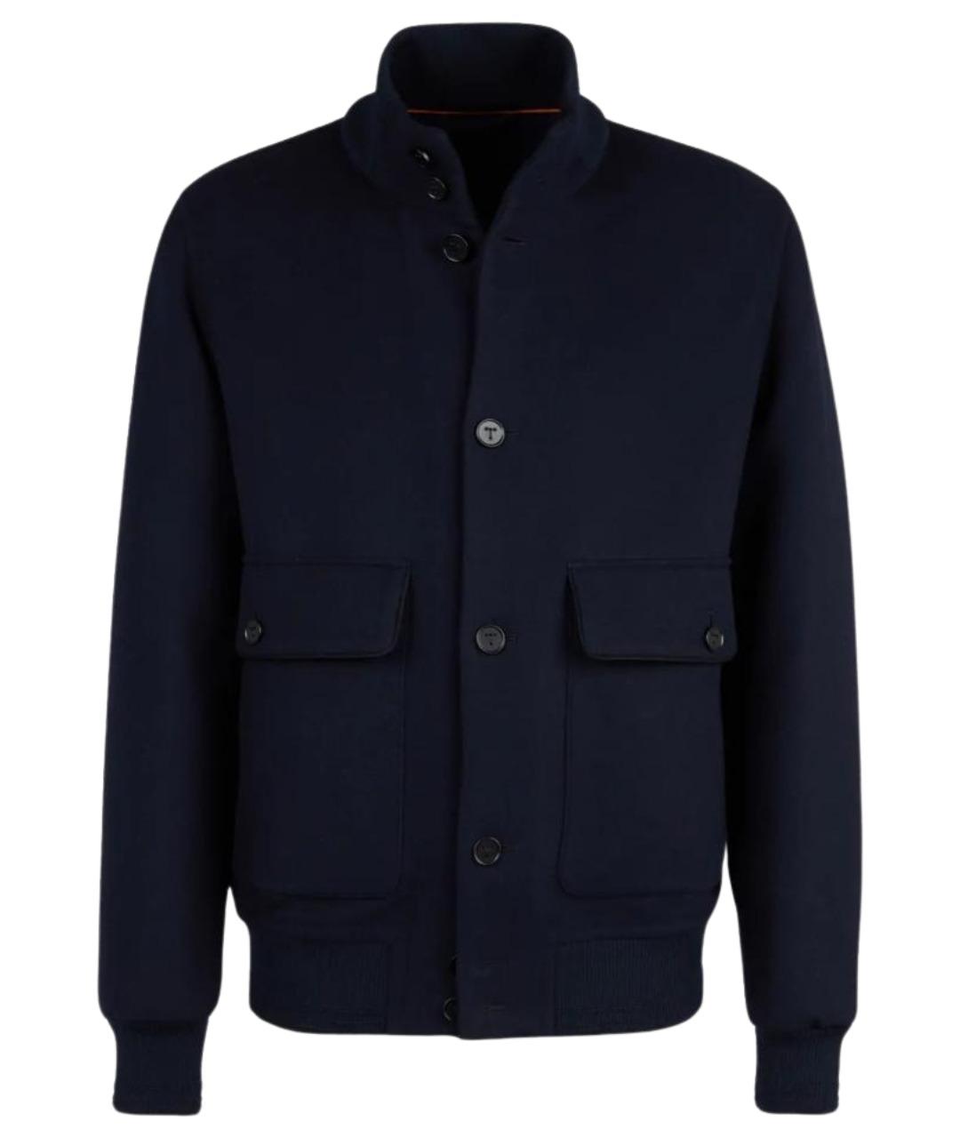 TOD'S Темно-синяя шерстяная куртка, фото 1