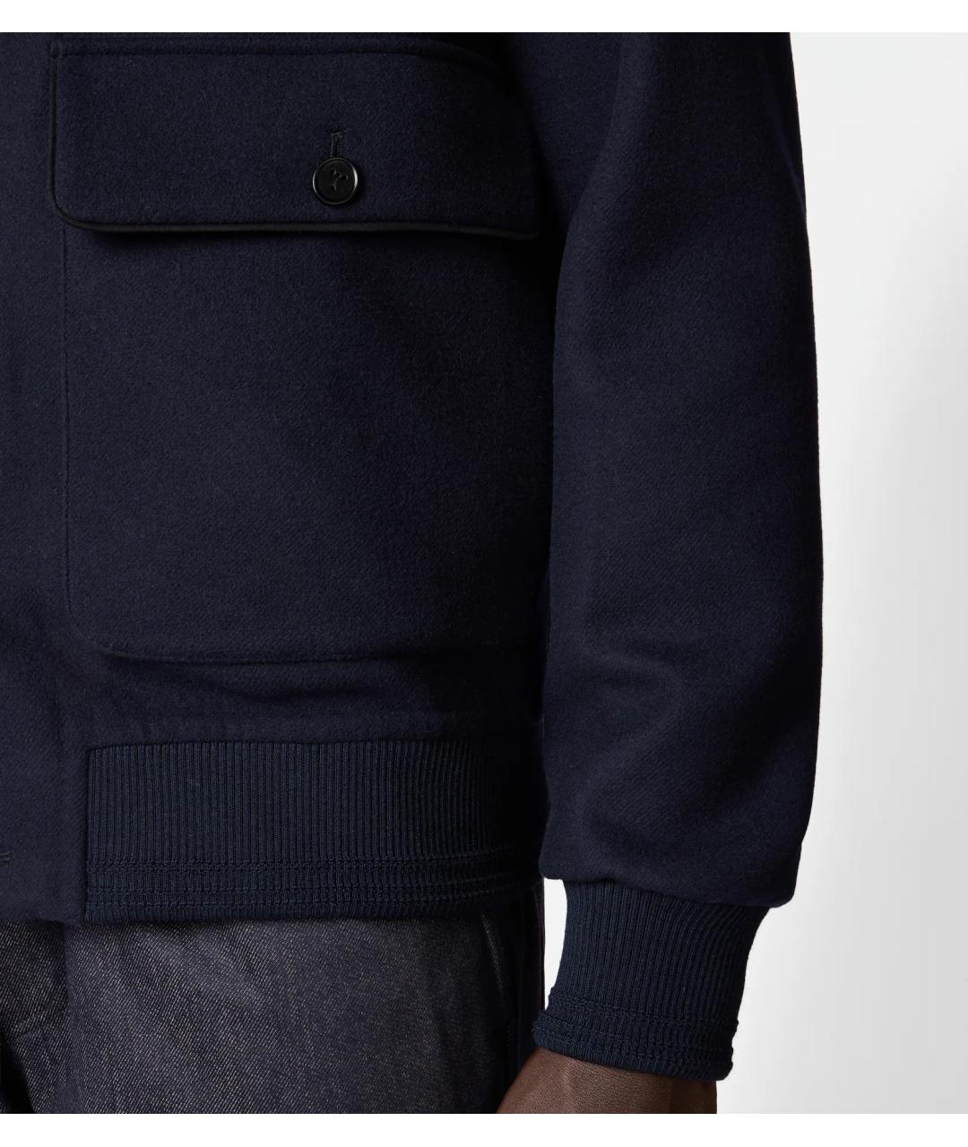 TOD'S Темно-синяя шерстяная куртка, фото 5