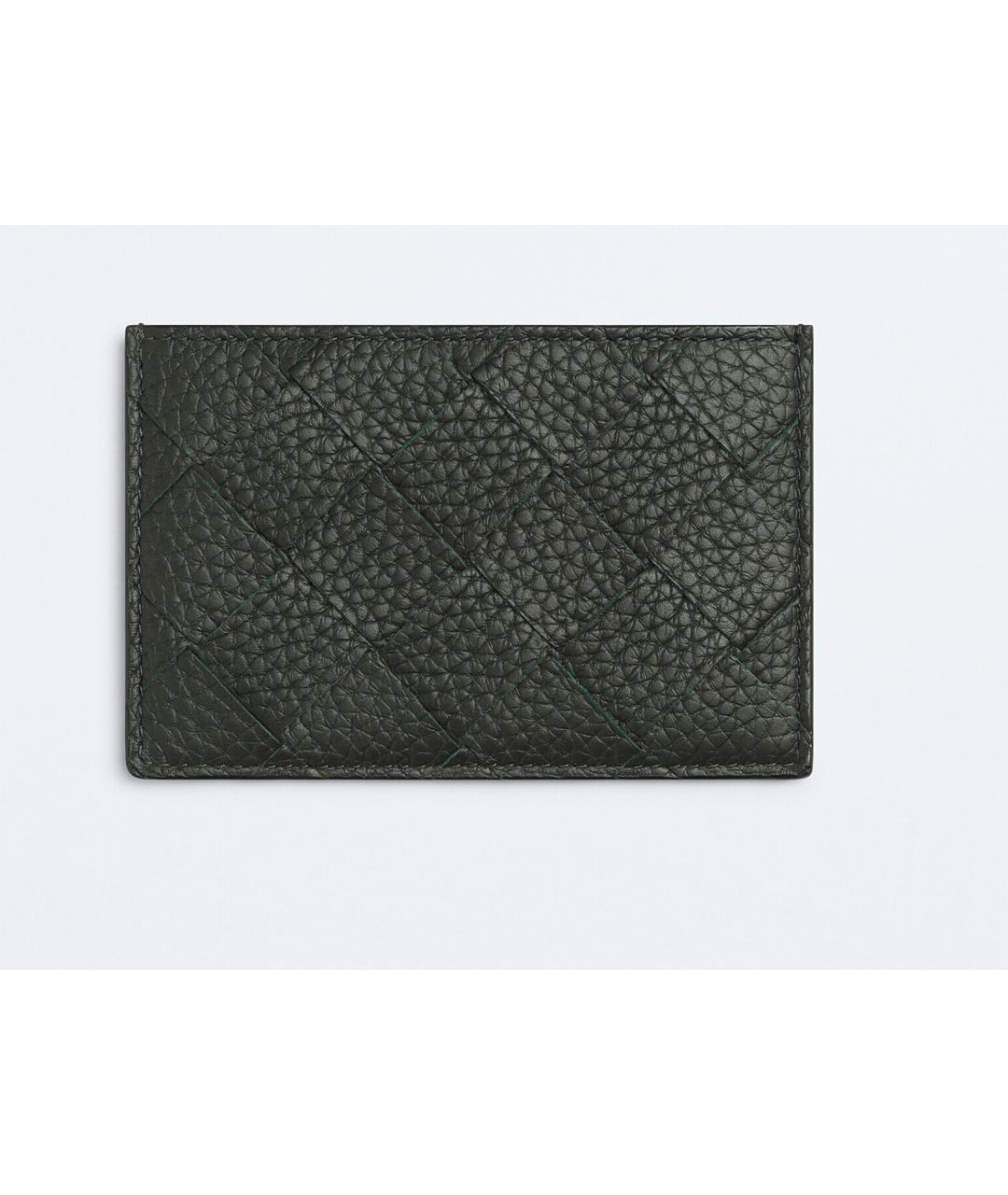 BOTTEGA VENETA Зеленый кожаный кардхолдер, фото 3