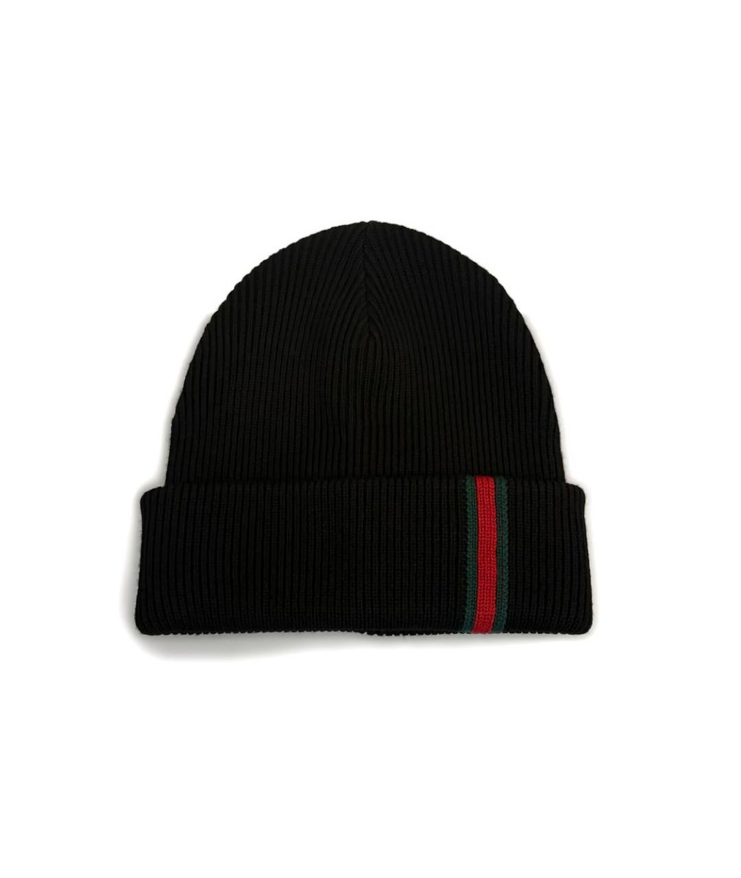 GUCCI Черная шерстяная шапка, фото 2
