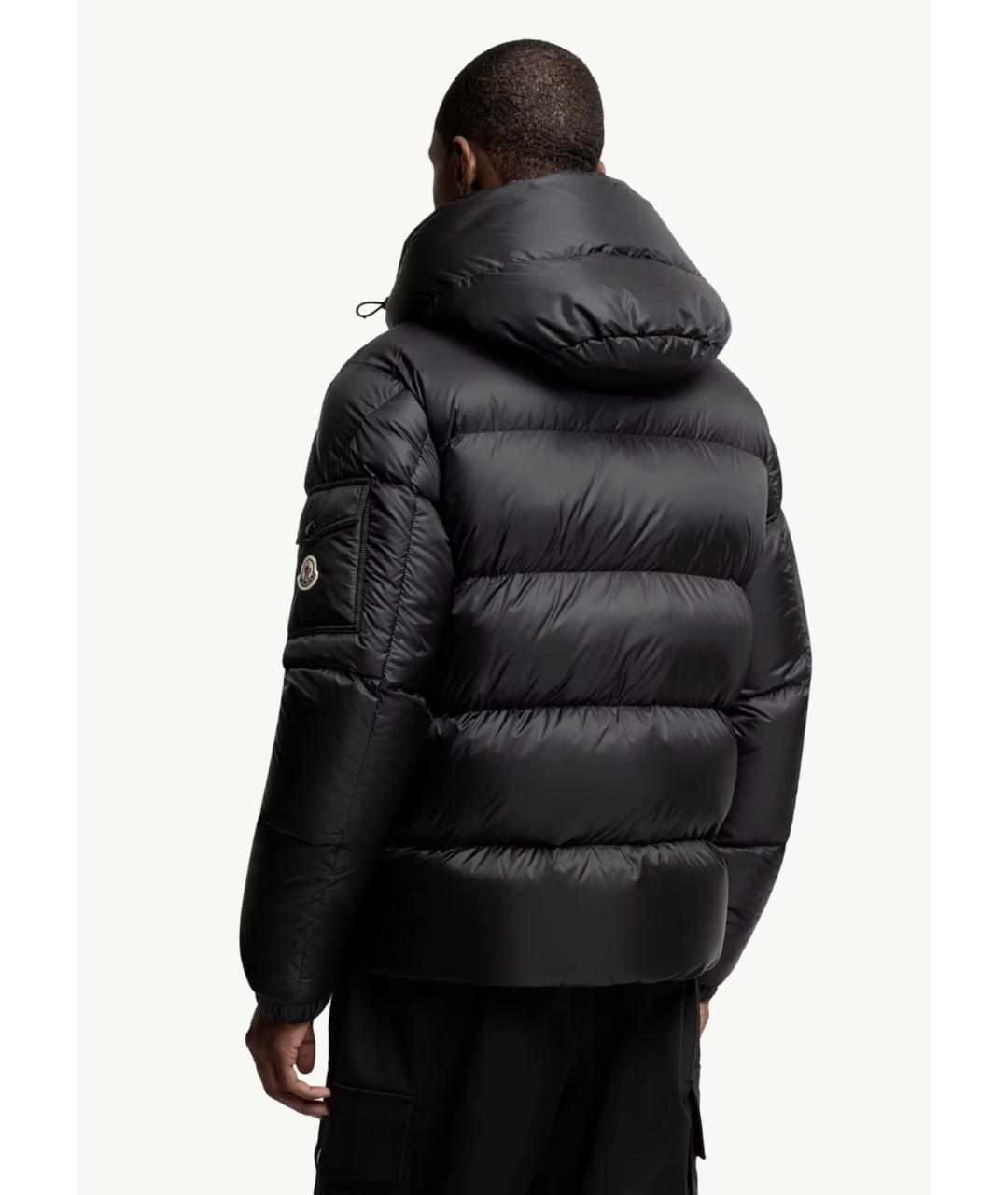 MONCLER Черный полиамидовый пуховик, фото 5